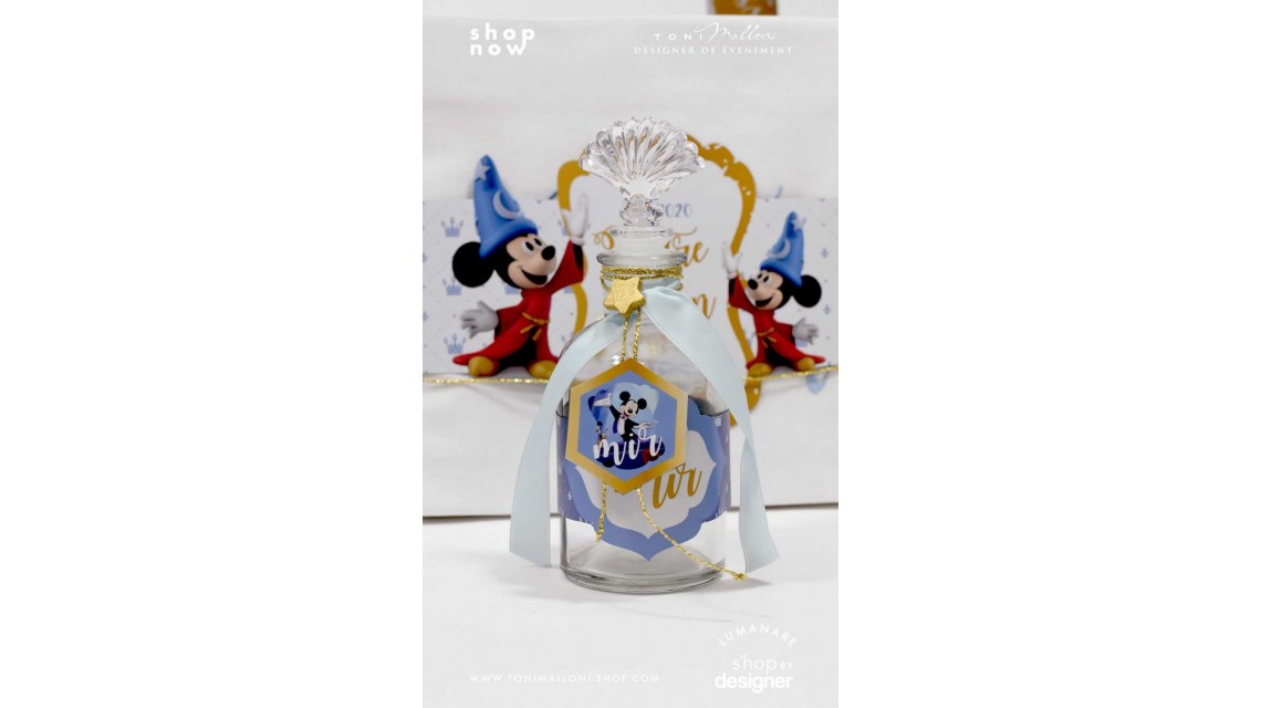 Trusou de botez Mickey Mouse personalizat grafic prin coasere cu imagini Disney Royal The King 4